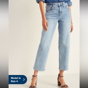 High-Waisted Light Stone-Washed Slim Wide-Leg Jeans For Women